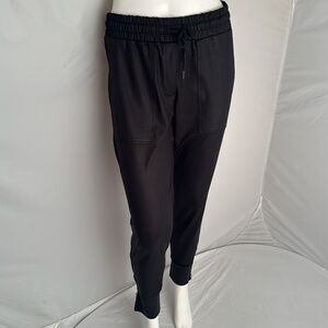 SIX/FIFTY black vegan leather drawstring pants
